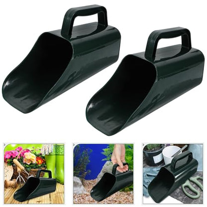 2pcs Aquarium Sediment Cleaning Shovel Bucket, Multifunctional Fish Tank Soil Scooper with Drainage Holes, Handheld Mud and Gravel Scooping Tool for Aquarium Plant Care