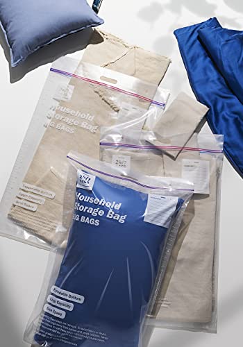 9 XXX-Large Plastic Storage Bags, 20 Gallons, Zero BPA, Double Zipper Seal, 3 Mils Thick, Double Layer Carry Handle, 24"x32"x7", Moving, Seasonal, Travel - size: 20 GALLONS
