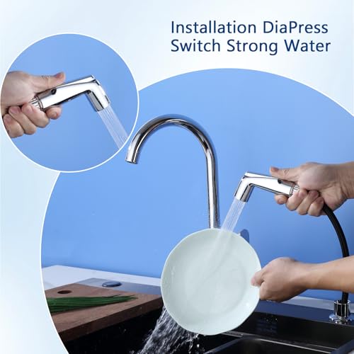 Kitchen Sink Sprayer Replacement,Universal Fit Sink Spray Attachment,Sprayer For Kitchen Sink,Kitchen Faucet Sprayer Replacement Compatible With Delta, Moen, Kohler OEM Brand(Chrome) - color: Chrome