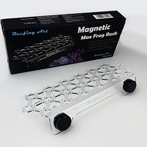 Magnetic Coral Frag Rack Strongest N52 Magnets Holds up to 41 Plugs (Large Max) - style: Large Max