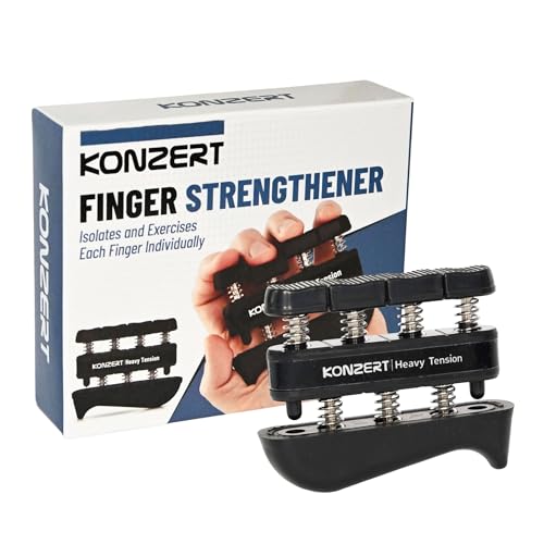 Finger Strengthener - Grip Strength Trainer, Forearm & Hand Gripper Exerciser, Strengthening Grip for Therapy, Guitar Handgrip, Wrist Strengtheners - size: Heavy Tension of 9 LBS