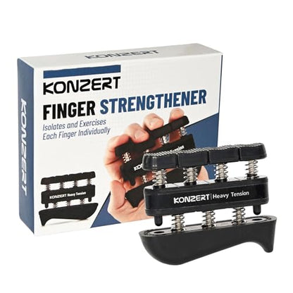 Finger Strengthener - Grip Strength Trainer, Forearm & Hand Gripper Exerciser, Strengthening Grip for Therapy, Guitar Handgrip, Wrist Strengtheners - size: Heavy Tension of 9 LBS
