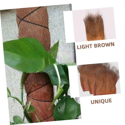 GARVALON 5 Sheets Artificial Palm Tree Bark Decor Natural Palm Fiber Landscaping Background for Garden Aquarium and Plant Displays Vivid Decorative Bark for DIY Projects