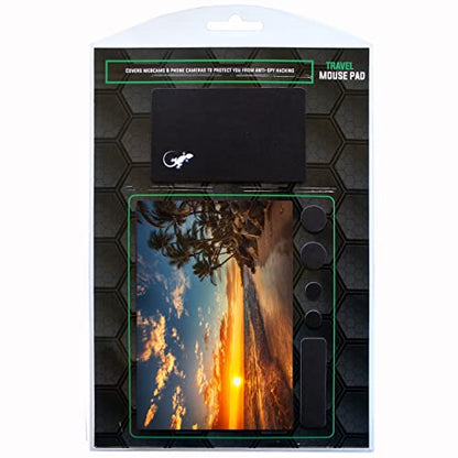 Adhesive Mouse Pad - Peel and Sticks to Any Surface - Travel Mouse Pad, Sticky for Any Surface - Excellent Tracking - Beach Sunset - color: BEACH - SUNSET