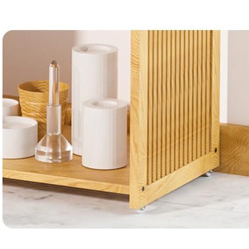 Sweeper Organizer Living Room Sofa Side Sweeper Robot Shelf Water Dispenser Rack Purifier Storage Cabinet Fish Tank Shelf(Walnut,S)