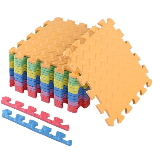 Shihanee 16 Foam Floor Interlocking Tiles, 11.8 x 11.8 Inch, Colorful - color: Colorful