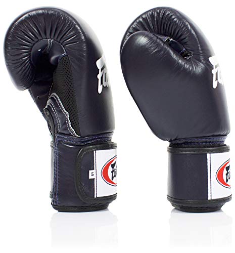 Fairtex BGV1BR Breathable Boxing Gloves, Lightweight Shock Absorbent Gear - color: Blue, size: 16 oz
