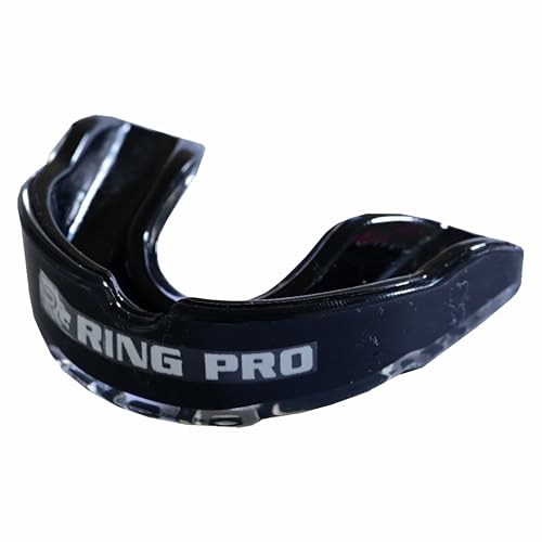 Mouth Guard for Boxing, MMA, Football, Basketball, Hockey, and All Contact Sports, Custom Fit for Adults and Youth, Teeth and Gum Protection - color: Black