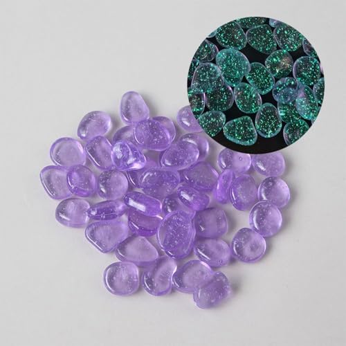 Luminous Stone Long-Lasting Creative Glow in The Dark Aquarium Scenery Reusable Garden Paving(Multicolor)