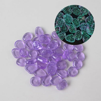 Luminous Stone Long-Lasting Creative Glow in The Dark Aquarium Scenery Reusable Garden Paving(Multicolor)