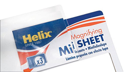 Helix 3X Magnifying Sheet, 3 x 2 Inch, Clear (32523)