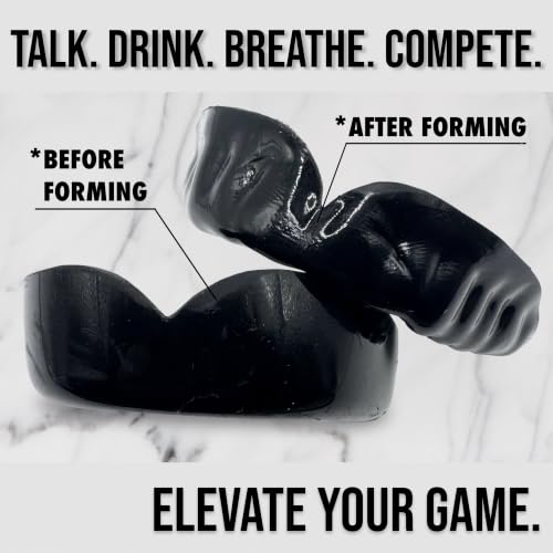 Zero-G Adult Mouthguard Black 1-Pack, Boil & Bite for Contact Sports - color: Black