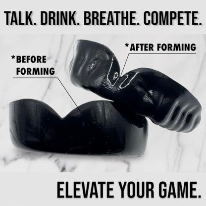 Zero-G Adult Mouthguard Black 1-Pack, Boil & Bite for Contact Sports - color: Black