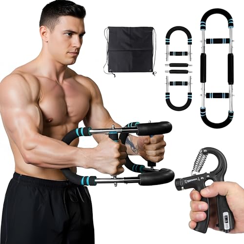 Twister Arm Trainer for Men & Women – Adjustable Forearm & Hand Grip Strengthener – Upper Body Workout Equipment with Travel Bag