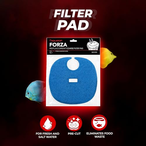 AquaTop Coarse Blue Filter Sponge with Bag & Header - Fits FZ9 Canister Filter - Traps Large Waste for Cleaner Water - Ideal for Fresh & Saltwater