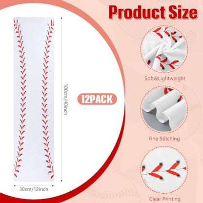 12 Pcs Cooling Towels Sweat Rag Baseball Cooling Towels - color: White, size: Baseball