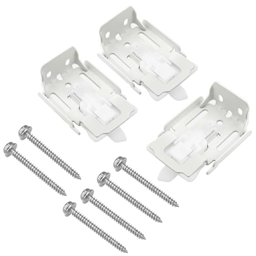 Blinds Shade Brackets Compatible with Hunter Douglas, Turnex, Comfortex & ALTA, fits Silhouette/Nantucket/Pirouette, 3-Pack, White
