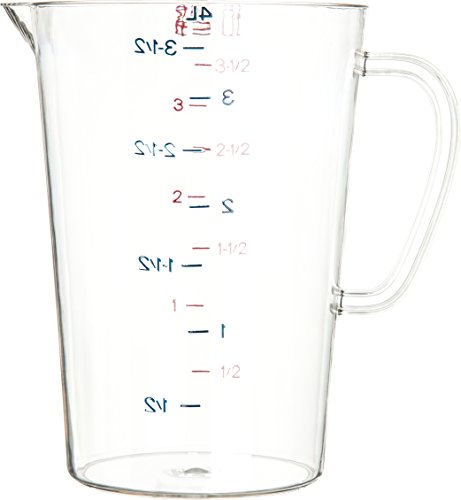 Carlisle FoodService Products 4314507 Commercial Plastic Measuring Cup, 1 Gallon, Clear