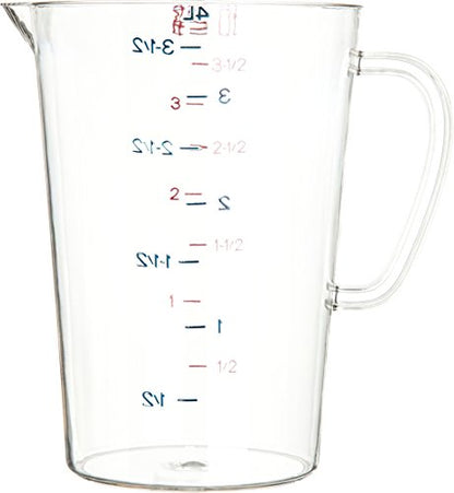 Carlisle FoodService Products 4314507 Commercial Plastic Measuring Cup, 1 Gallon, Clear