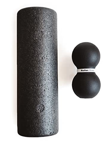 Infinity Roller, Peanut Foam Roller, Large 8-Inch Double Massage Ball Exercise Roller (Black - Firm) - style: Black - Firm