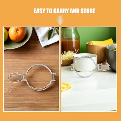 4pcs Stainless Steel Latch Clamp for Wide Mouth Glass Jars 93mm Spring Wire Clip Sealing Buckles Food Storage and Canning Fastening Set