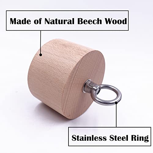 Wooden Pinch Block Grip Workout Climbing Power Grip Forearm Finger Exerciser Strength Training Strengthener Equipment - color: Small cylindrical wooden block