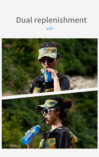AONIJIE 250ML/350ML/500ML/600ML Portable TPU Soft Water Bottle Folding Soft Flasks For Outdoor Marathon Running Hydration Camping Hiking - color: 500ml-2pcsN
