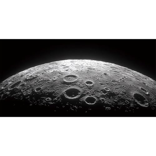 AWERT 36x24 inches Aquarium Background Moon Surface Space Planets Fish Tank Background Polyester Terrarium Background - size: 36x24in/90x60cm