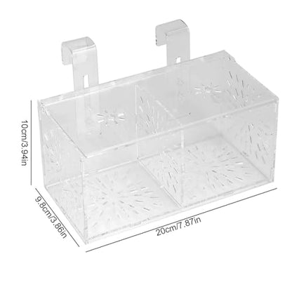 Fish Breeding Incubator, Fish Isolation Box Transparent Height Adjustable Acrylic Hook Sucker Design for Isolation for Breeding(20CM*10CM*10CM)