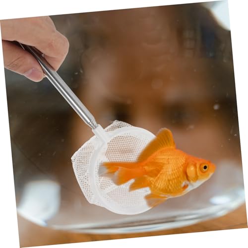 Kisangel Detachable Stainless Steel Fish Tank Net with Extendable Handle Fine Mesh for Gentle Catching and Versatile Utility for Aquariums and Fishing Activities