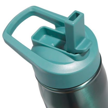 adidas Straw Lid Metal Water Bottle 600 mL - color: Preloved Teal Green/Powder Teal Green/M