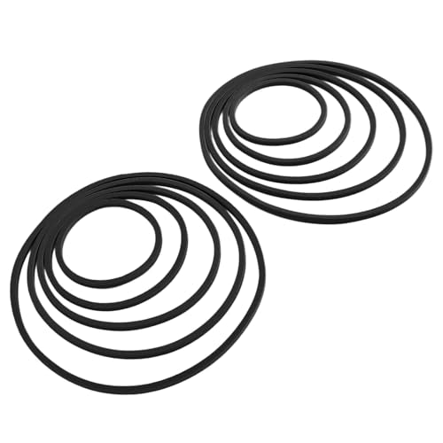 Aquarium Feeding Ring Set, 5 Sizes, EVA Foam, Prevents Food, Promotes Water Circulation, Ideal for Fish, Turtles, Plants (10pcs Black)