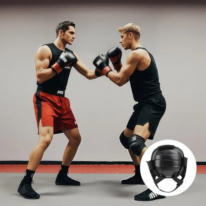 2-Piece Combat Training Headgear, Adjustable Wrestling & Boxing Protective Guard with Breathable Eva Foam Padding