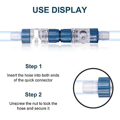 MiOYOOW Aquarium Hose Valve, Fish Tank Hose Connector Fishbowl Water Flow Control Valve with Quick Release Handle for Aquariums Fish Tanks - size: 12mm-16mm