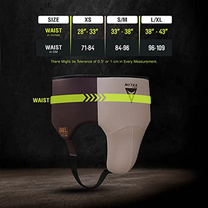 Mytra Fusion Groin Guard Boxing Groin Guard for MMA, Muay Thai, Kickboxing and Martial Arts Abdominal Protector for Training, Sparring, Grappling, Taekwondo and Fighting - size: Large-X-Large