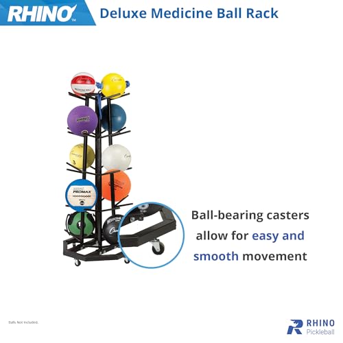Champion Sports Medicine Ball Storage – Durable Racks & Trees for Organized Gym, Fitness & Sports Storage - style: Deluxe Medicine Ball Tree