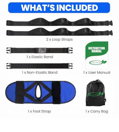 Knee Recover Strap for Post-Surgery Rehab - Recovery from Knee Replacement, ACL, MCL- Physical Therapy Aid for Bed Mobility, Seniors & Elderly, Foot & Calf Stretcher for Plantar Fasciitis
