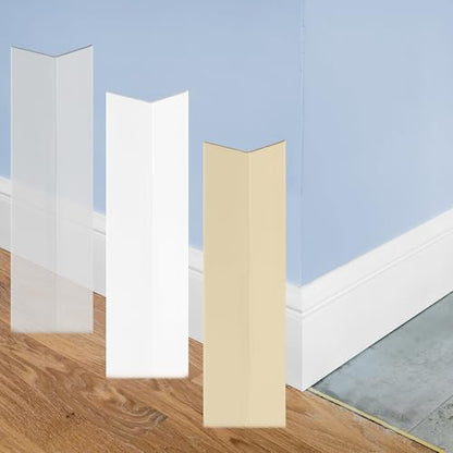 Prime-Line MP10069 Vinyl Corner Shield, White – 2-3/8” x 48” – Durable Vinyl Corner Guards, Easy to Install, Protects Wall Edges from Paint Chips, Wallpaper Tears, and Fingerprints (6 Pack)