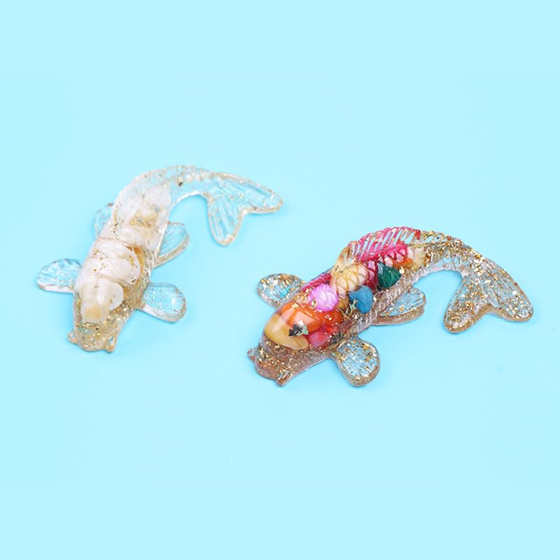 Opexicos 4Pcs Decorative Crystal Gravel Drop Glue Fish Shape Small Ornaments Gift Ornaments Fish Tank Aquarium Pool