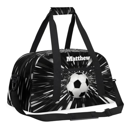 Custom Boys Sports Soccer Training Bag Abstract Black Background - color: Color 17