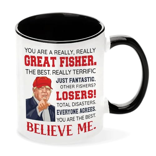 Fisher 11 Oz Mug - Funny Fishing Gifts for Men - Christmas, Birthday, Father's Day Gift for Fisherman - Unique Gifts for Dad, Husband, Grandpa, Son, Friends