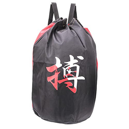 52 x 43 cm / 20.5 x 16.9 in Taekwondo Drawstring Backpacks, Oxford Cloth Unisex Gym Sports Bag, Taekwondo Sparring Backpack - size: Protective gear bag with the word fight