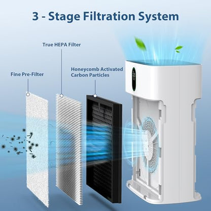 CHIVALZ 2 Pack HY4866 True HEPA Replacement Filters Compatible with MORENTO HY4866 Air Purifier, WESTHEY HY4866 Air Purifier and YIOU M1 Air Cleaner Purifier, Enhanced Version - style: Enhanced Version 2 pack