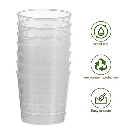ORFOFE 20pcs Measuring Cups for Reptiles Feeding Bowls Liquid Food and Water Cups for Lizard Portable and Lightweight Accurate Scale for Daily Feeding Needs