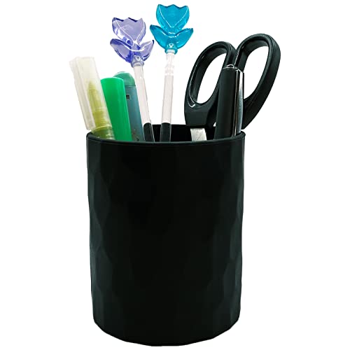 Pen Holder,Nordic Style Silicone Waterproof Pencil Holder for Desk Simple&Modern Minimalist Makeup Organizer Multifunctional Office Supplies for Home,Kids and School (Black) - color: Black
