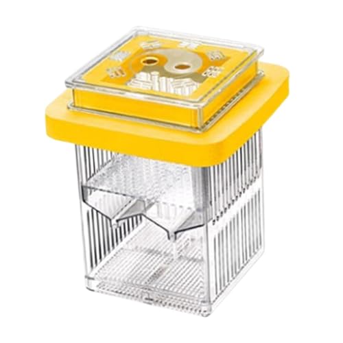 Guppy Breeder Box Acclimation Case Detachable Clear Frame Aquarium Supplies Fish Tank Divider Fishtank Breeder for Home Use, Yellow