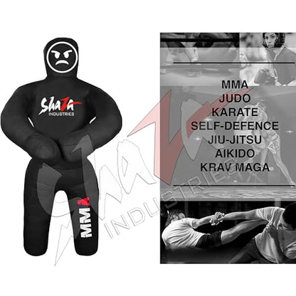 Shaza Grappling Kids Dummy for Fitness & Training, Pose, Strike & Throw Wrestling Dummy for 100cm. Punching Dummy for MMA, Jiu-Jitsu, Judo, Karate & Wrestling Practice & Sparring - color: Blue