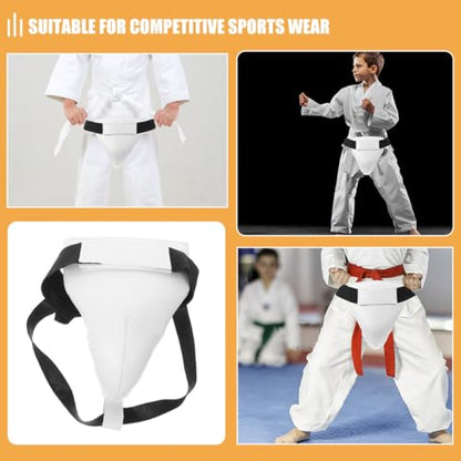 Kichvoe Boxing Groin Guard Protective Cup 2pcs Adjustable Hook Loop Closure Male Taekwondo Sparring Gear Martial Combat Shock Protection for Training and Competition
