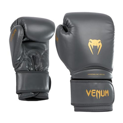 Venum Contender 1.5 Kids Boxing Gloves - color: Graphite/Gold, size: 4-Ounce