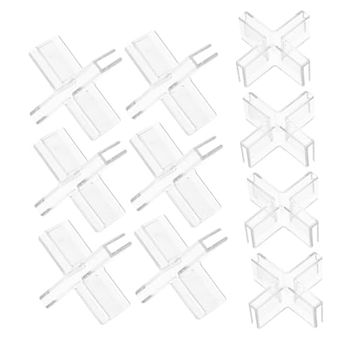 Healifty Glass Fixing Clamps for Aquarium Decor 10pcs Plastic Brackets Slots Fish Tank Lid Clips for Quick Installation